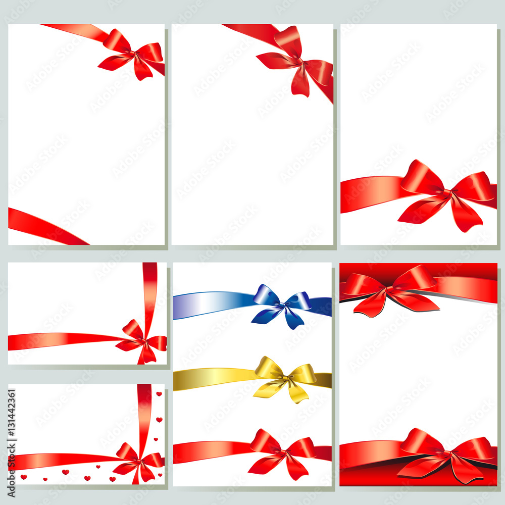 Fototapeta premium red bows set