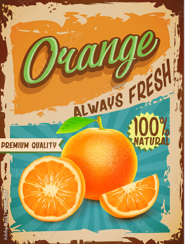 orange vintage banner