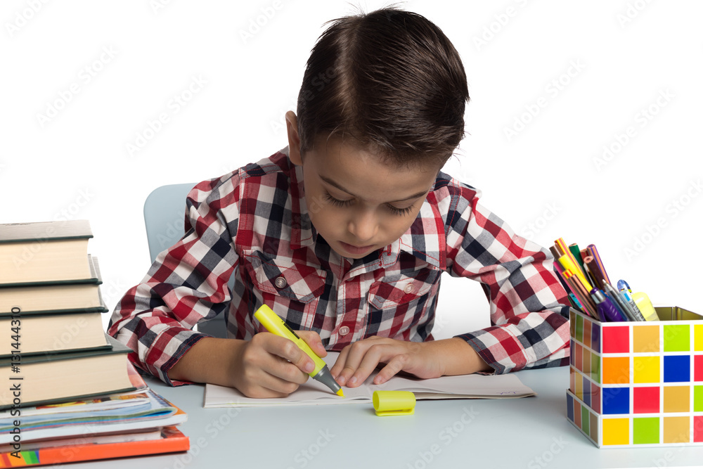 Student doing homework Student doing homework