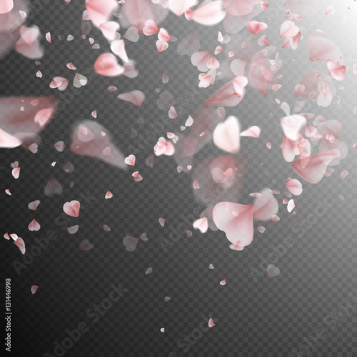 Pink sakura petals background. EPS 10