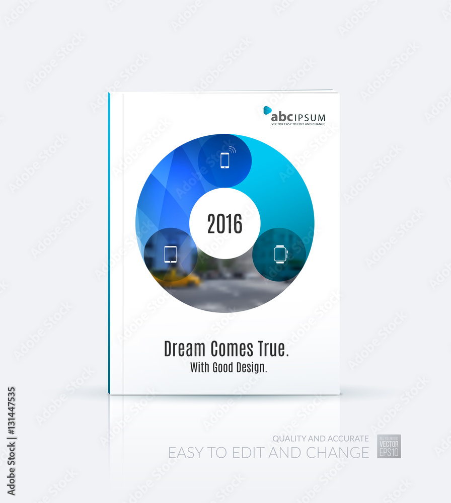 Fototapeta premium Business vector. Brochure template layout, cover design annual r