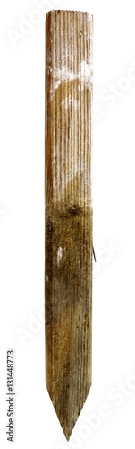 Fotografija Isolated wooden construction stake. Vertical