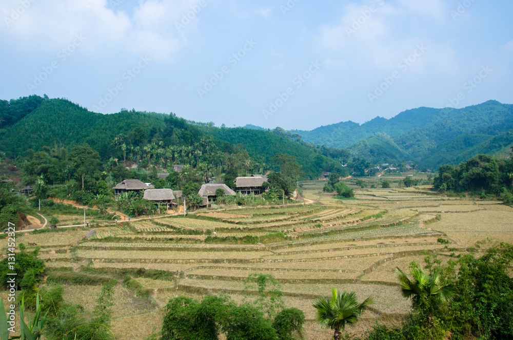 Village de la Province de Yên Bái, Nord Vietnam
