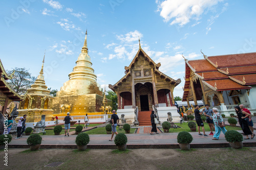Chiangmai, Thailand : October, 15, 2017, Wat Phra Singh : the beautiful and famous place in Chiangmai
