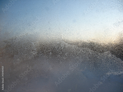 window glass and water drops