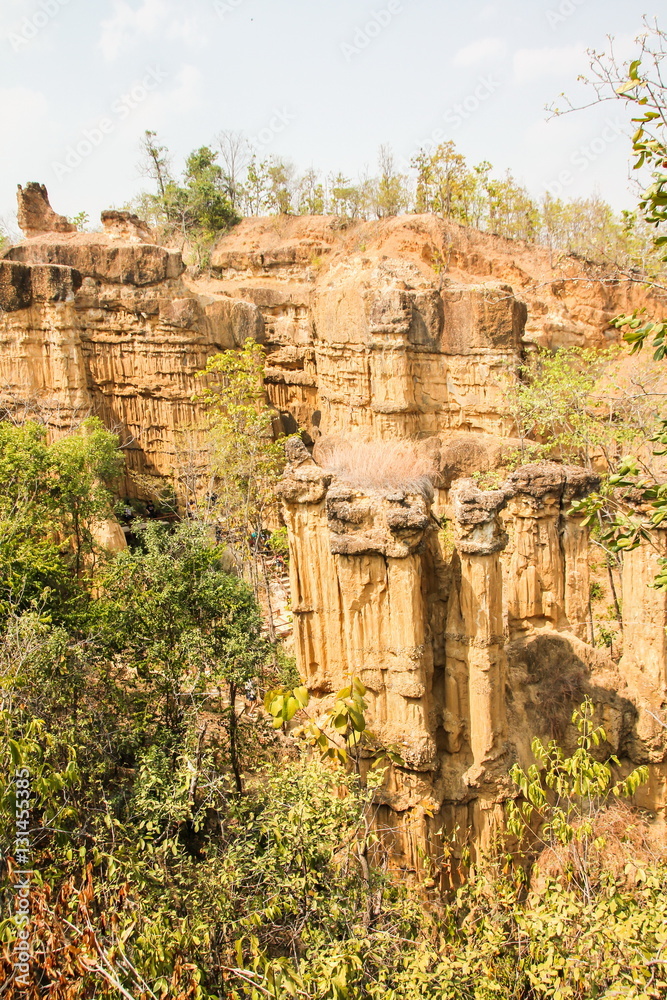 Pha Chor (Canyon), in national park which is Unseen Thailand at Chiangmai province, Thailand.