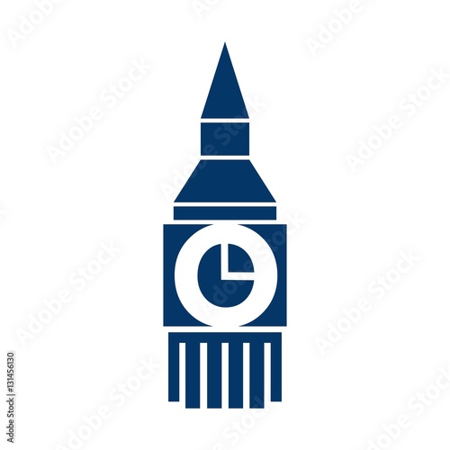 london clock tower logo. london big bin icon. logo and icon vector.