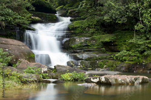 Beautiful waterfall in Thailand and nature background