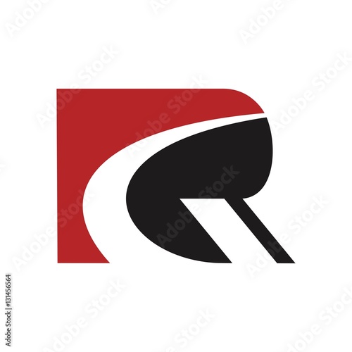 letter G and R logo vector.