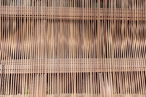Brown woven rattan texture