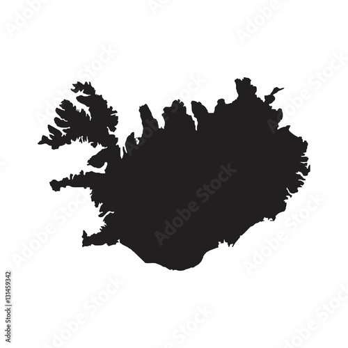 Iceland country map,border