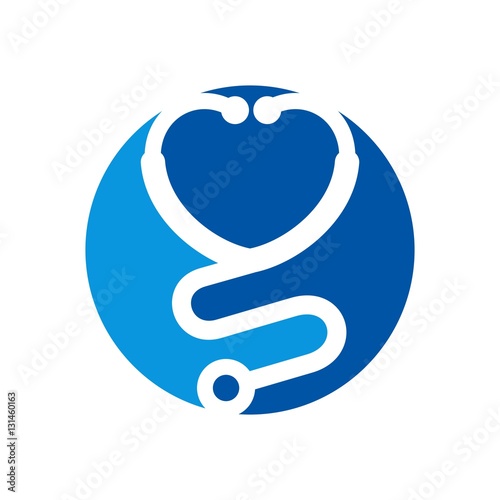 stethoscope logo vector. logo template.