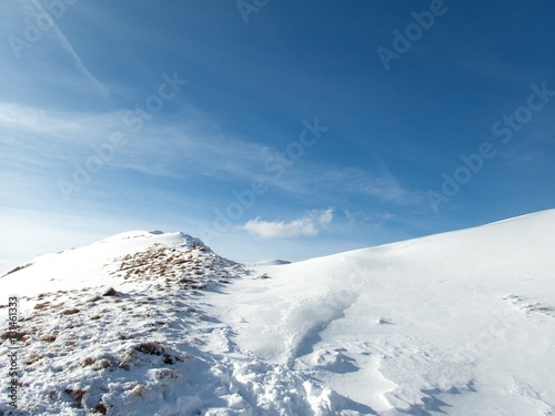 winter landscape fagaras mountains romania