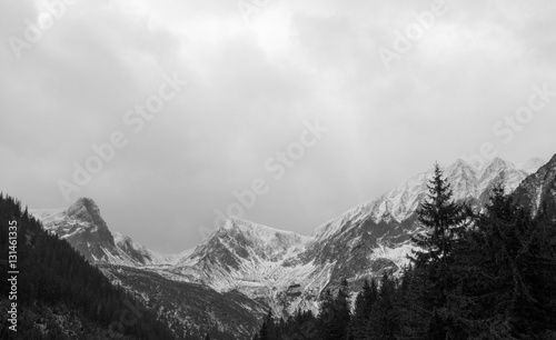 winter landscape fagaras mountains romania