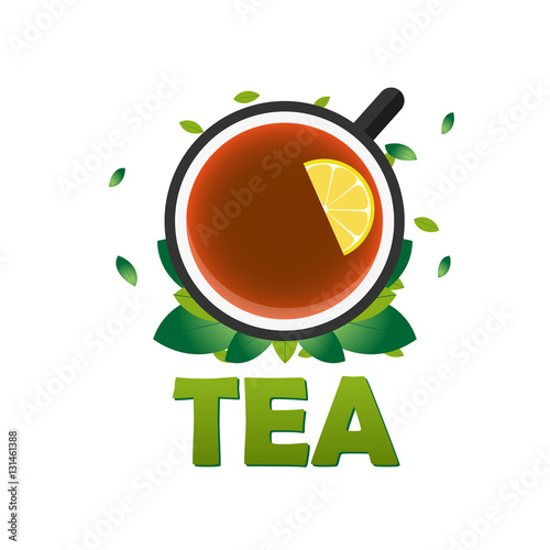 Tea house logo company. Tea logo. Vector logo illustration.