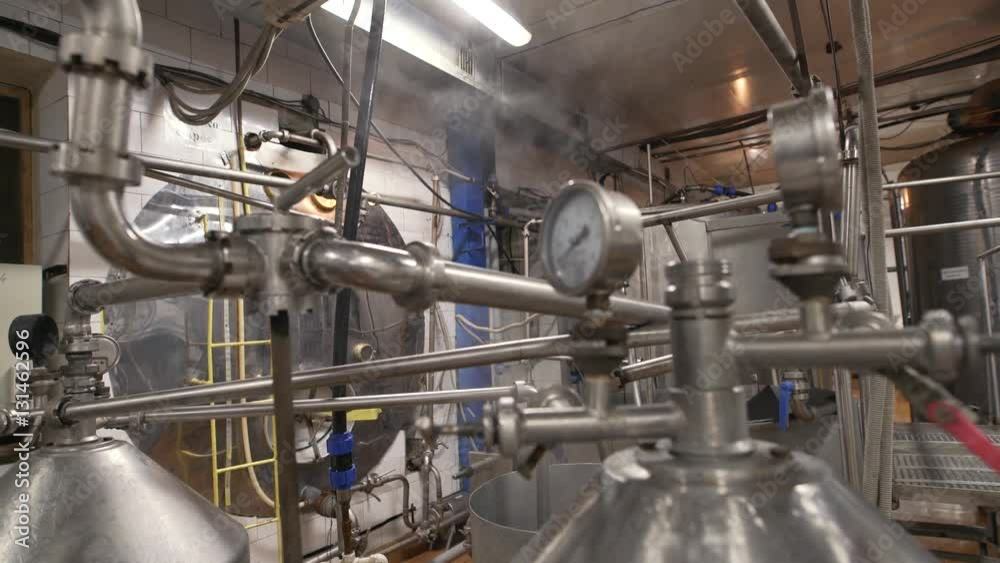 Technical manometer at diary plant in operating