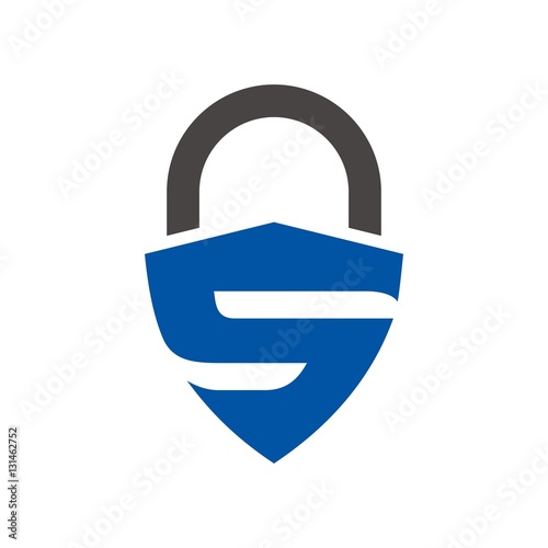 letter s forming a shield shape. logo vector. icon template.