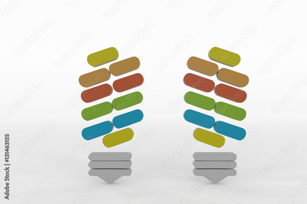 3d rendering of bulb for team work concept 3d rendering of bulb for team work concept