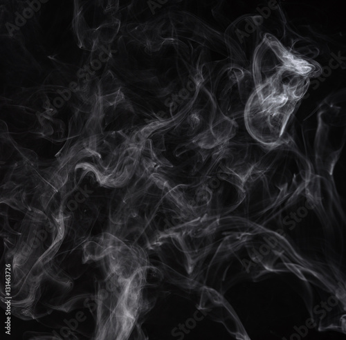 Smoke on a black background. Screen blend mode