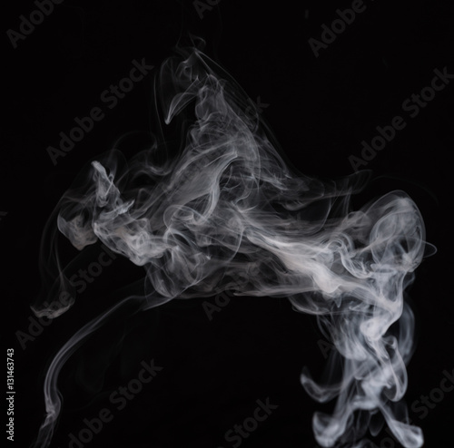 Smoke on a black background. Screen blend mode