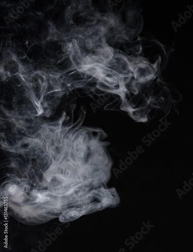 Smoke on a black background. Screen blend mode