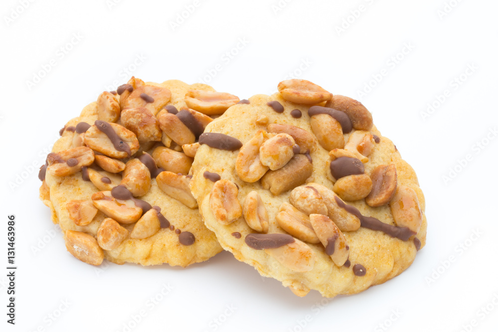 Cookies nuts on the isolated on white background. Cookies nuts on the isolated on white background.