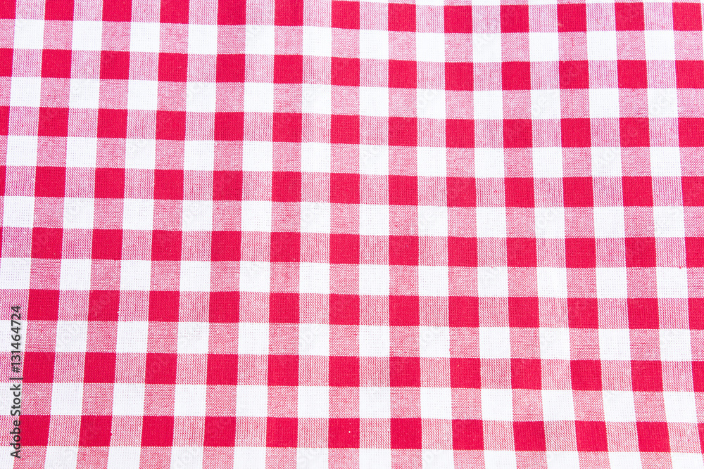 Checkered Cotton Fabric as Background