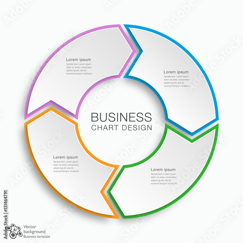 Business Chart Design 4-Step #Vector Graphic