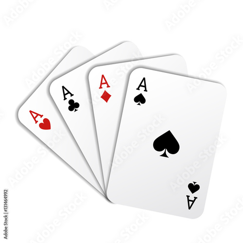 Realistic Playing Cards Aces Of All Stripes