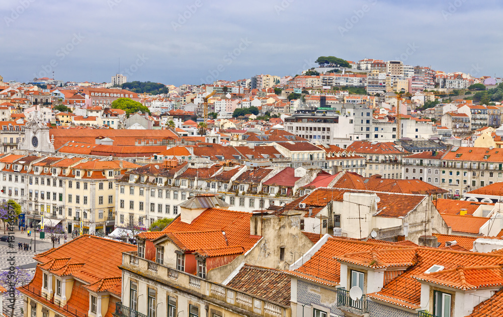 Rooftops of Lisbon city, Portugal