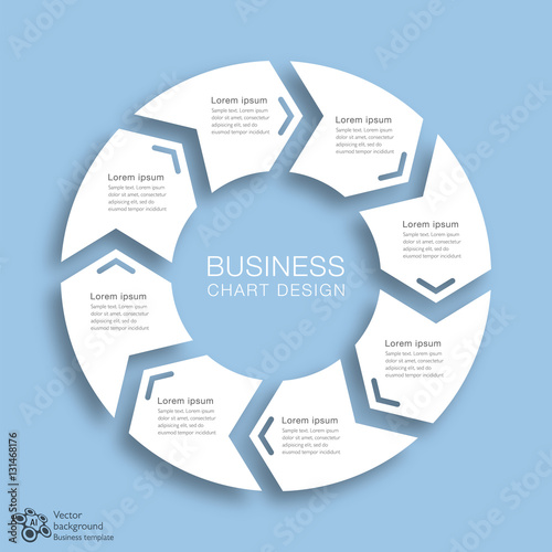 Business Chart Design 8-Step #Vector Graphic