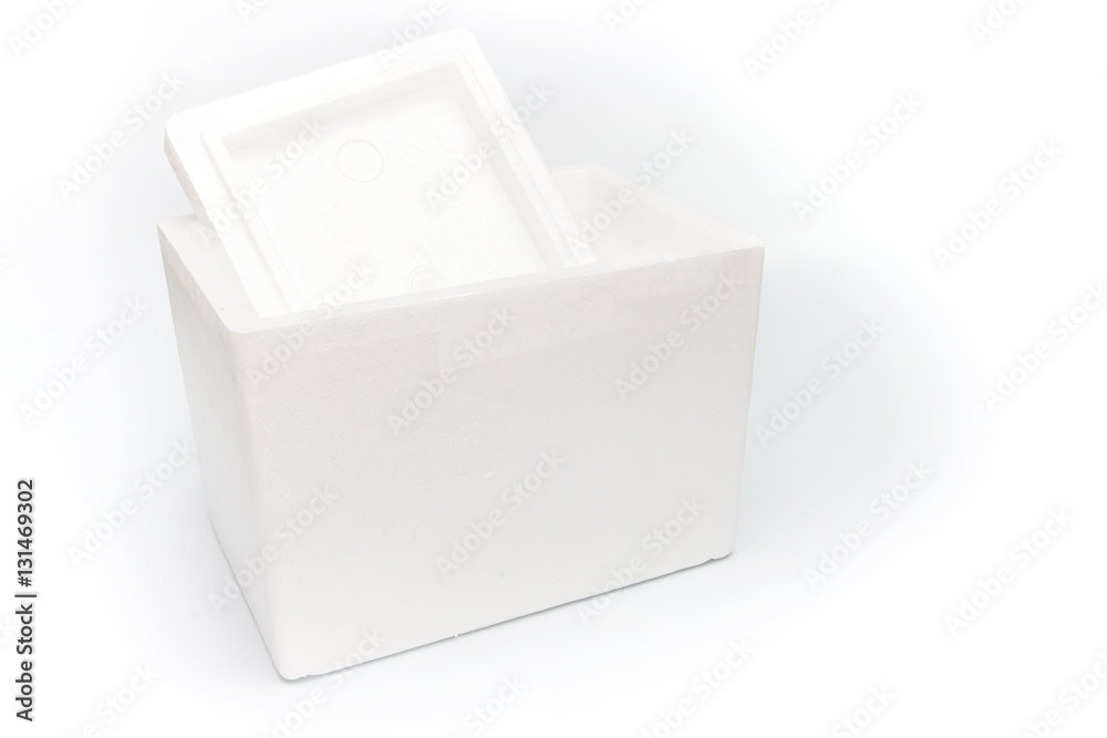 Styrofoam storage box isolated Styrofoam storage box isolated