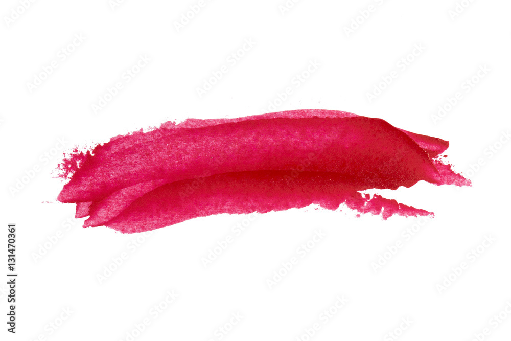 Smudged red color lipstick on background Smudged red color lipstick on background