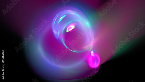 Pink blue curves and waves abstract background