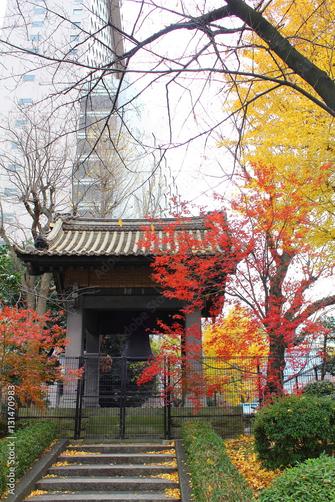 Yokoamicho Park in autumn.  Yokoamicho park is Sumida word in Tokyo, Japan.