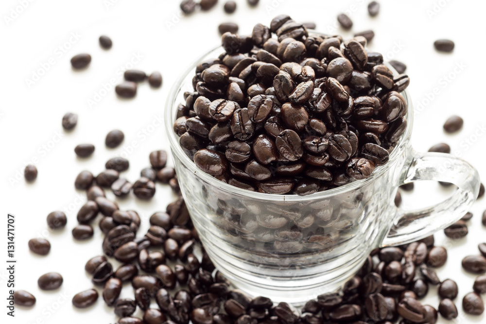 roasted coffee beans in a cup roasted coffee beans in a cup