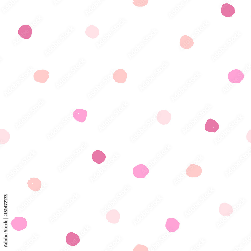 Paint drops seamless pattern. Vector hand drawn background