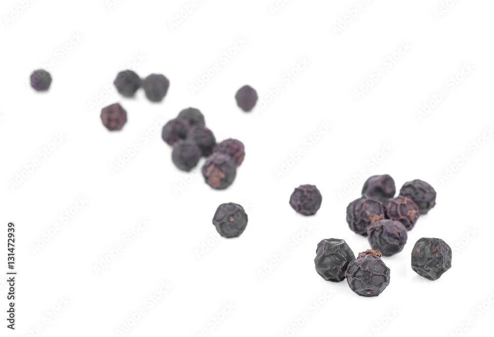 black pepper on white background black pepper on white background