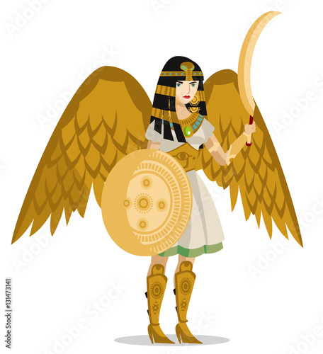 egyptian golden goddess warrior