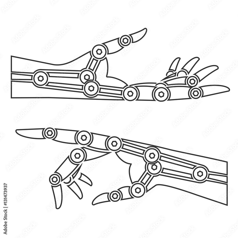 Cybernetic organism. Mechanical hand.
