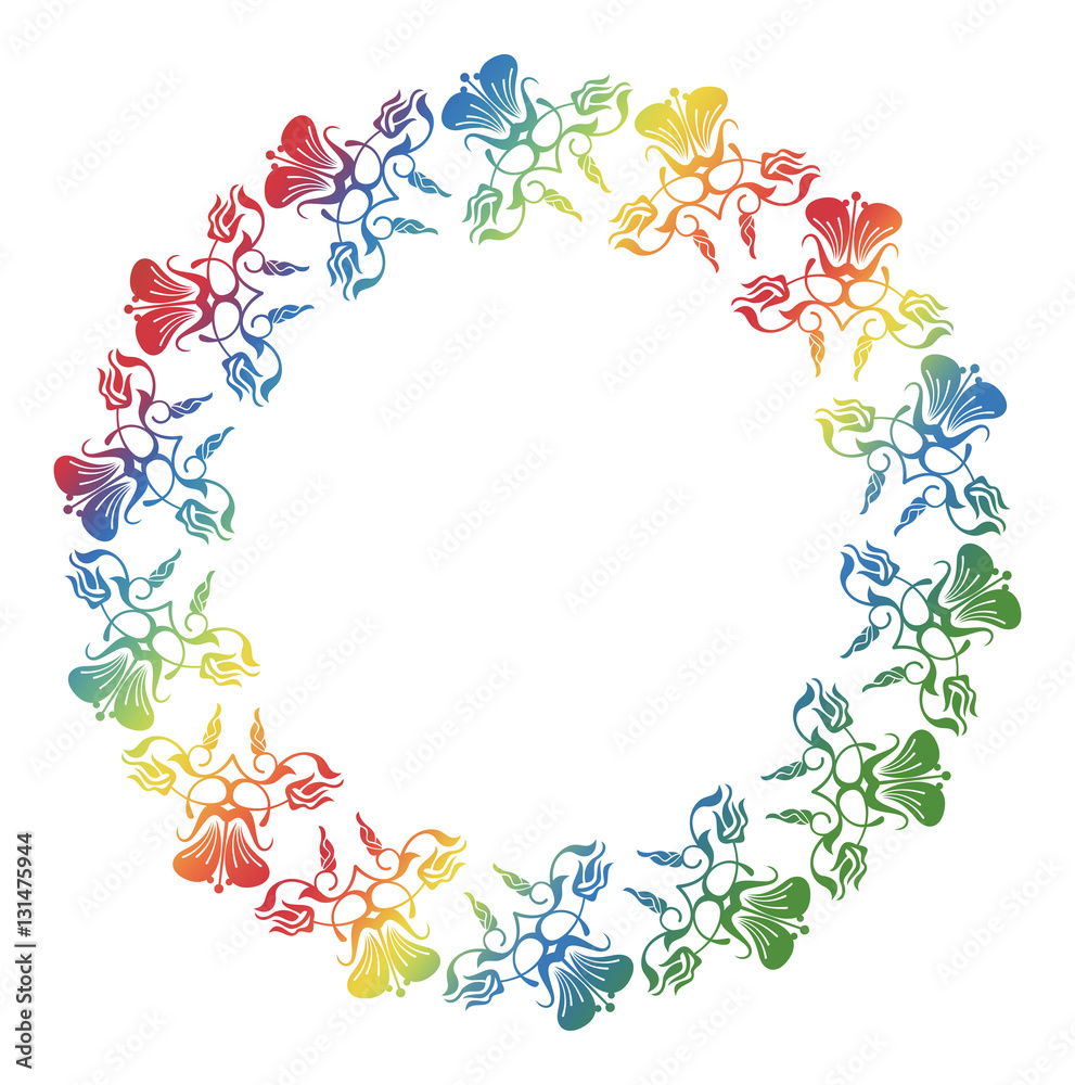 custom made wallpaper toronto digitalAbstract silhouette round frame with gradient fill.