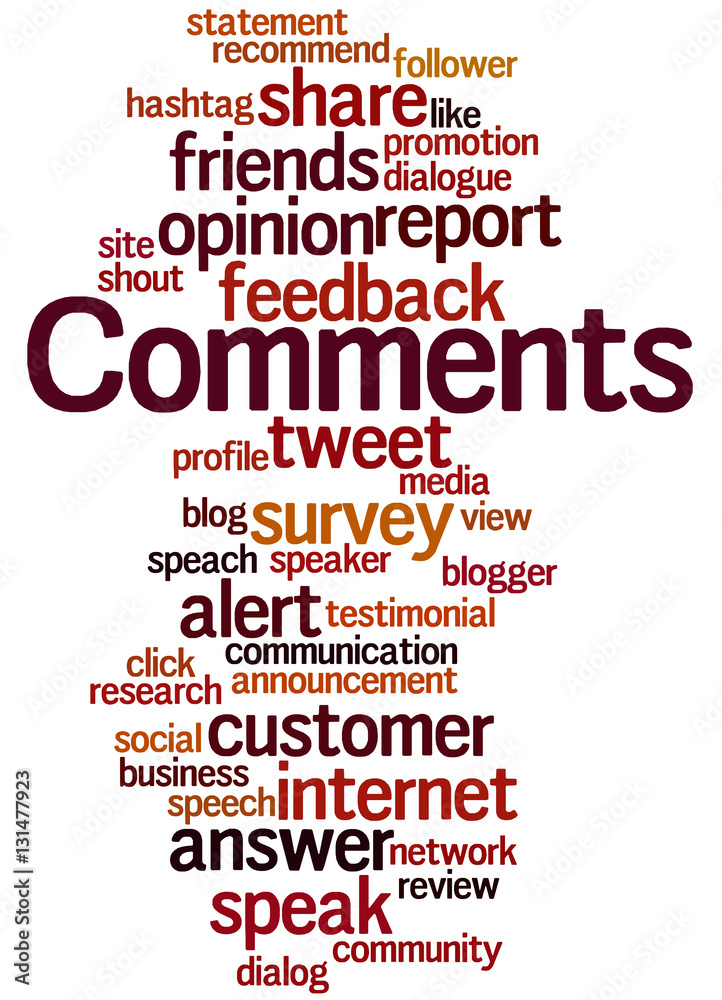 Comments, word cloud concept 8