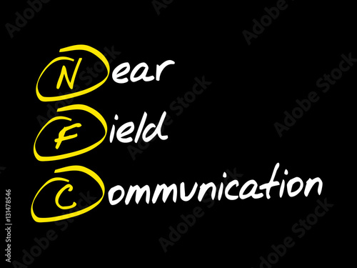 NFC Near Field Communication, acronym business concept