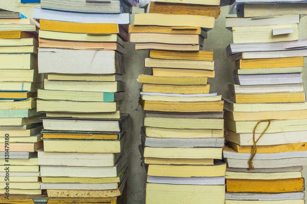 Fototapeta premium Old books stacked