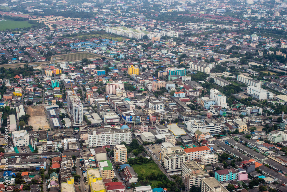 Arial view of Bangkok city, Thailand