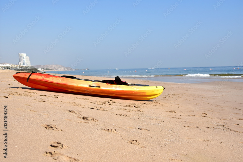 Sandy beach, Al Aqah beach, Fujairah, United Arab Emirates Sandy beach, Al Aqah beach, Fujairah, United Arab Emirates