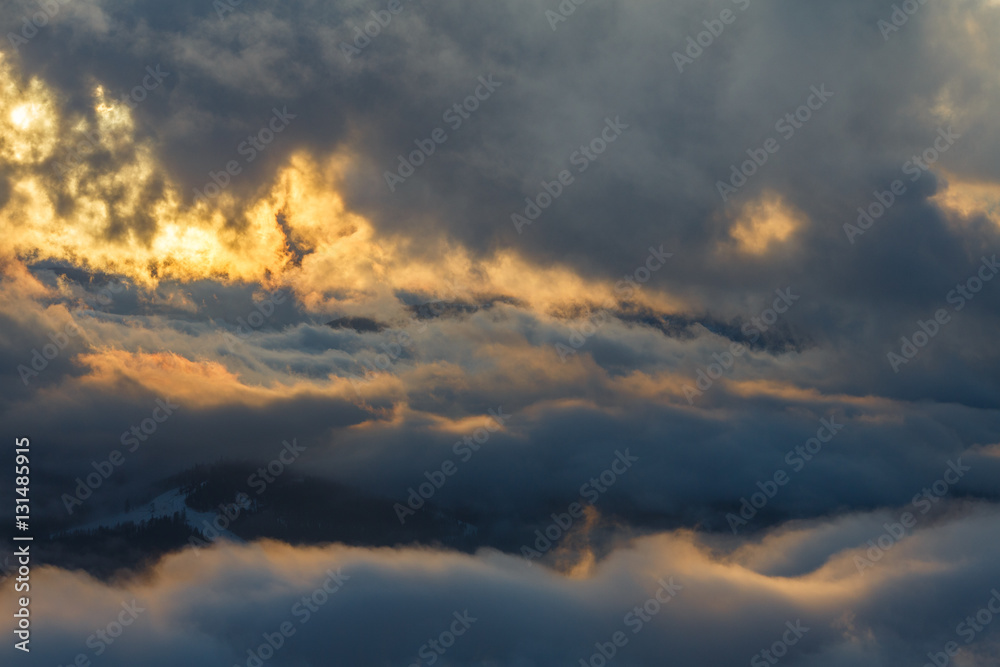 Clouds in the sunset/sunrise