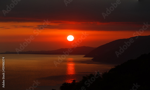 Sunset in Gagra, Abkhazia photo