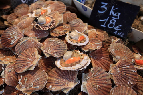 Seafood market in Trouville, Normandy 