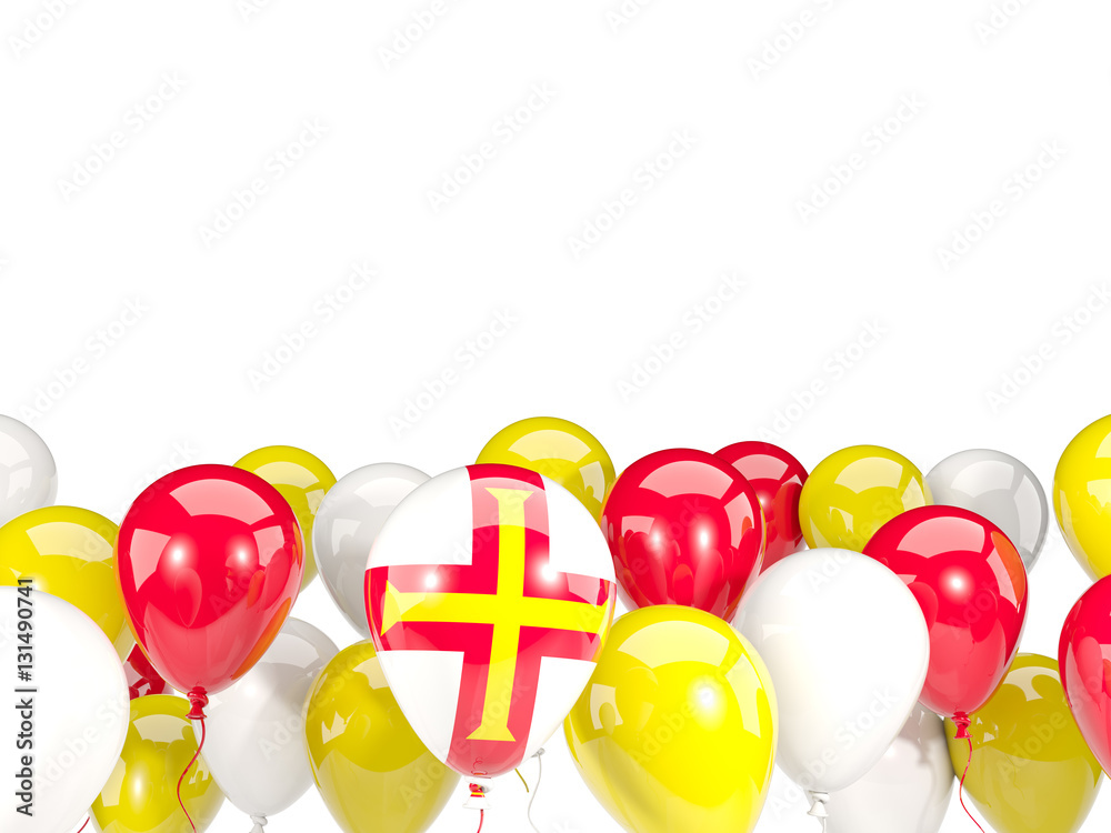 Flag of guernsey with balloons StockIllustration Adobe Stock